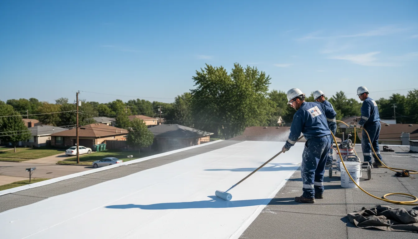 Commercial roof coating in Gilbertville, MA near me